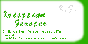 krisztian ferster business card